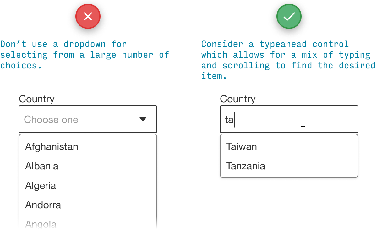 typeahead control instead of dropdown control