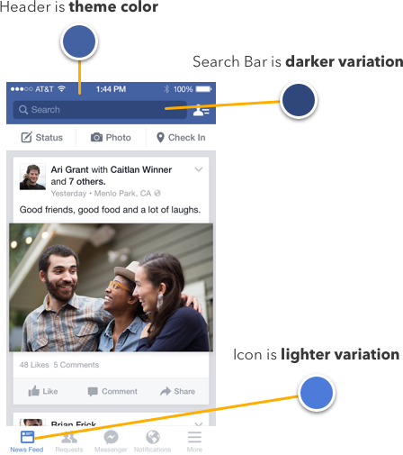 facebook color variations