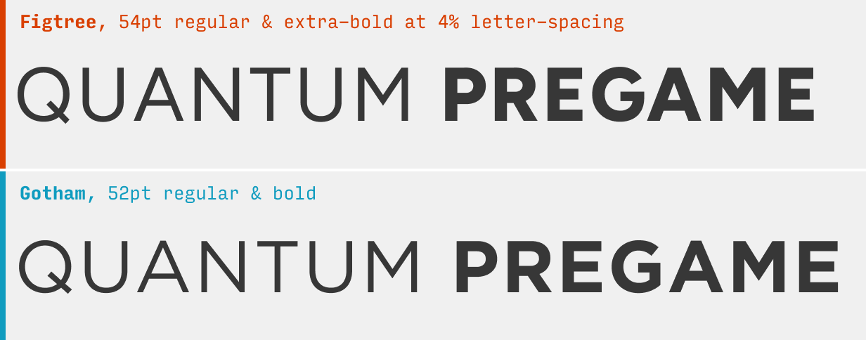 Uppercase Figtree vs. Gotham font comparison