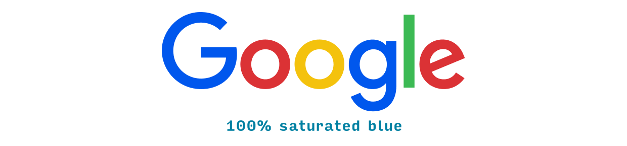 Google logo with saturated blue