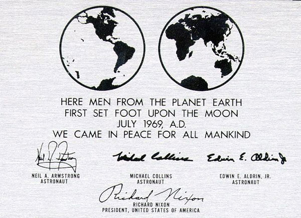 Plaque on the moon featuring Futura