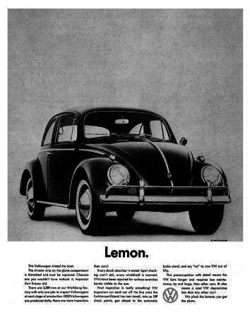 Vintage Volkswagon ad featuring Futura