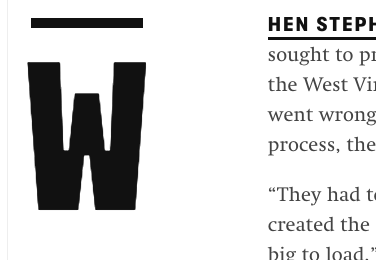 drop-cap with underscore ui motif on the intercept